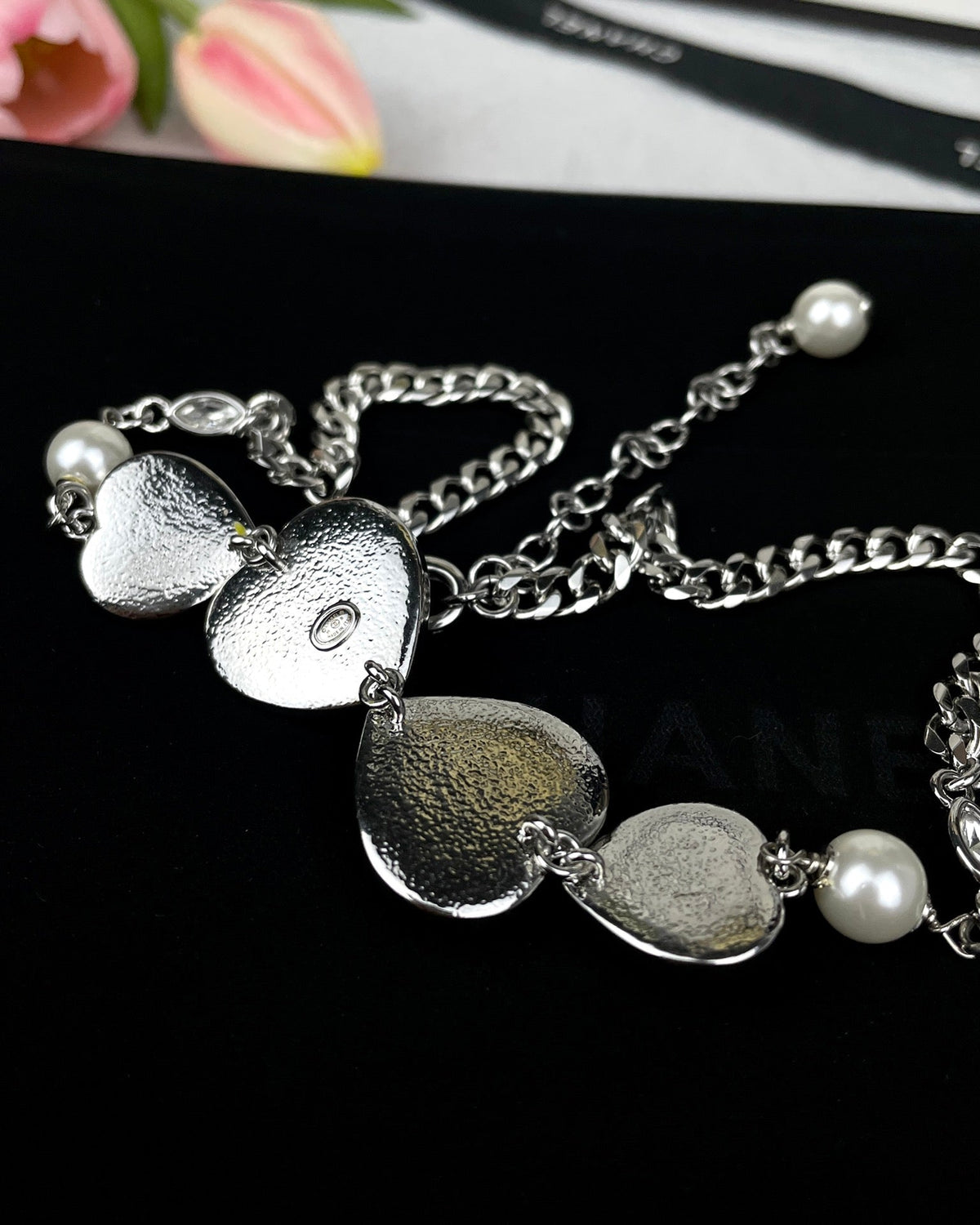 Chanel Heart Crystal Necklace