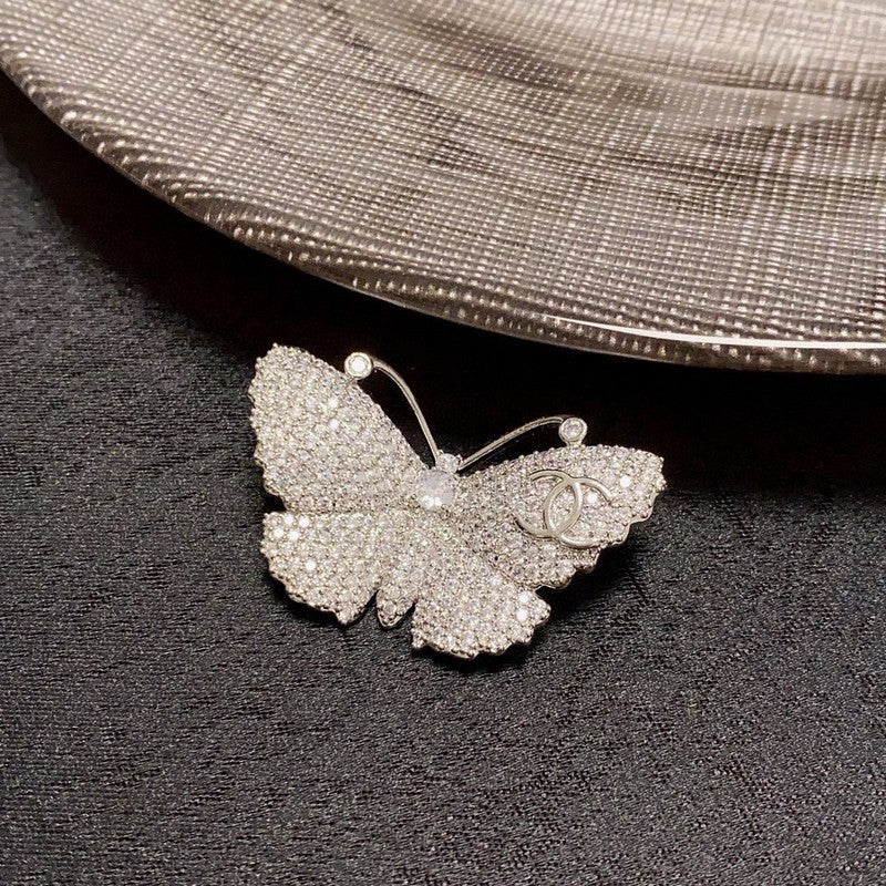 Chanel Full Diamond Butterfly Brooch