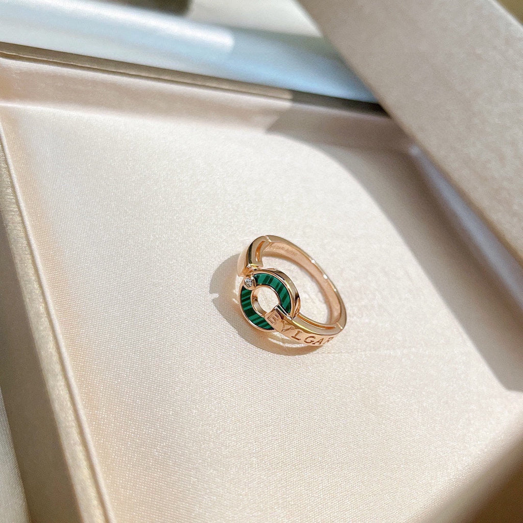 Bvlgari Malachite Ring - 18K Rose Gold