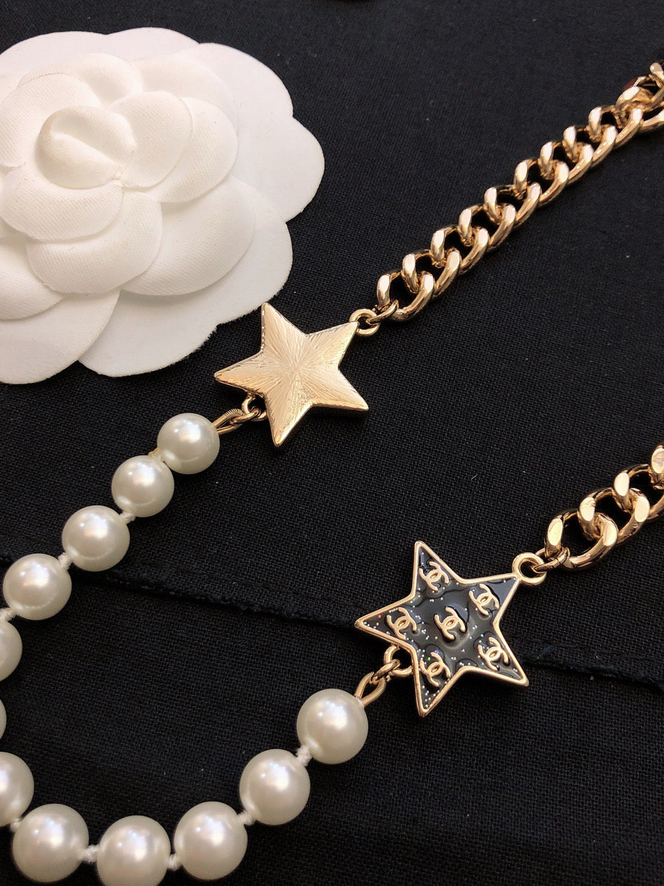 Chanel Star Pearl Necklace