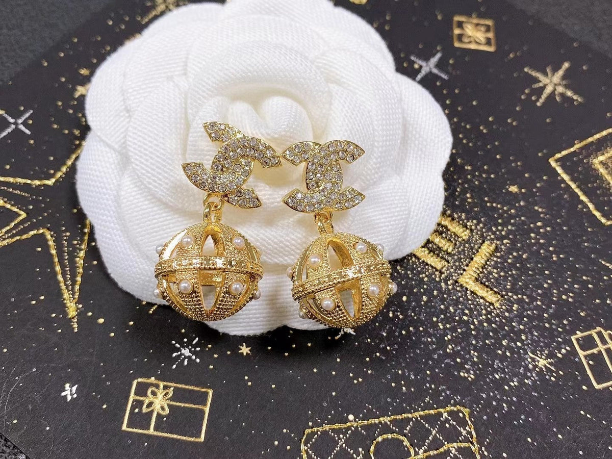 Chanel Ball Drop Earrings - 18K Yellow Gold