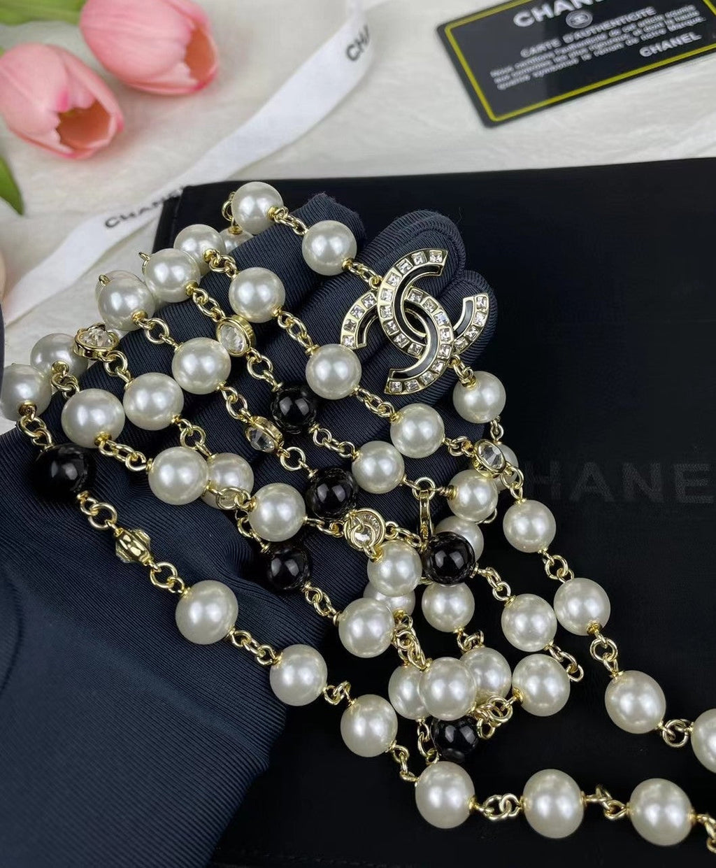 Chanel 23S Long Pearl Necklace