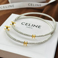 Celine Triomphe Gourmette Crystal Earrings