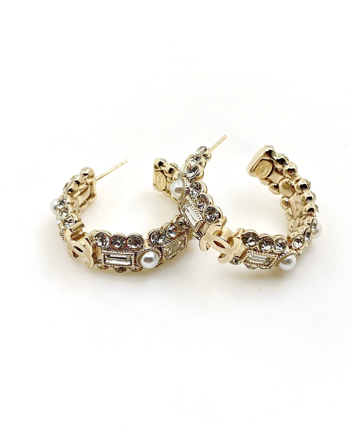 Chanel Crystals Circle Earrings - 18K Yellow Gold
