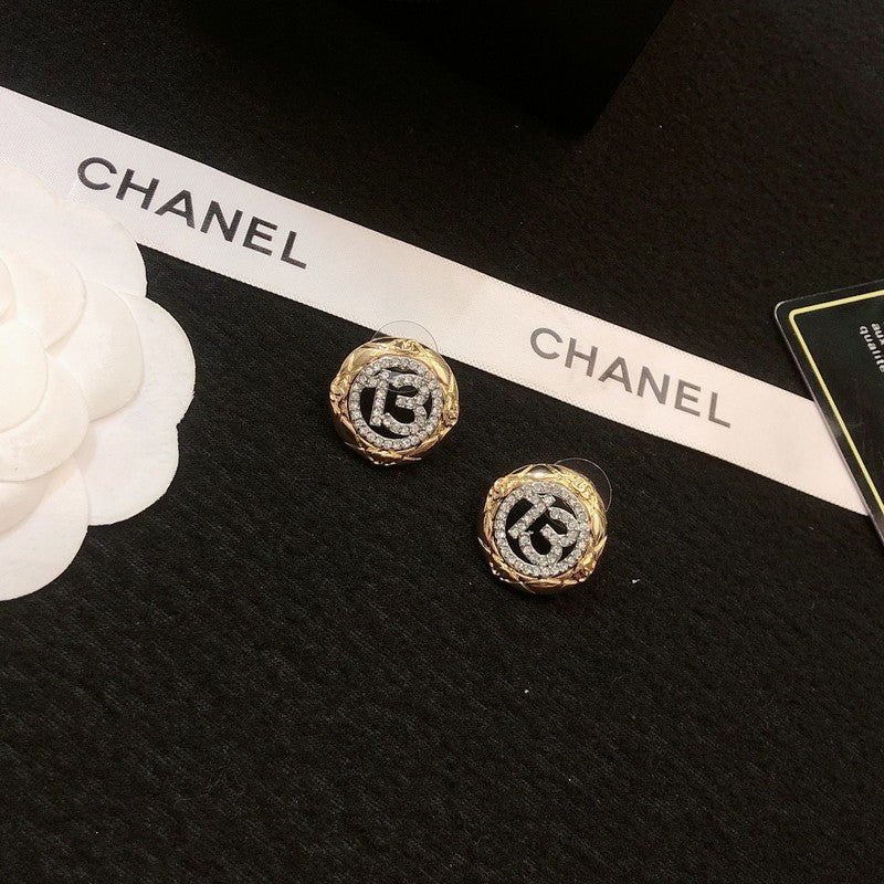 Chanel No.13 Diamond Earrings - 18K Yellow Gold