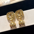 Celine Triomphe Vintage Earrings - 18K Yellow Gold