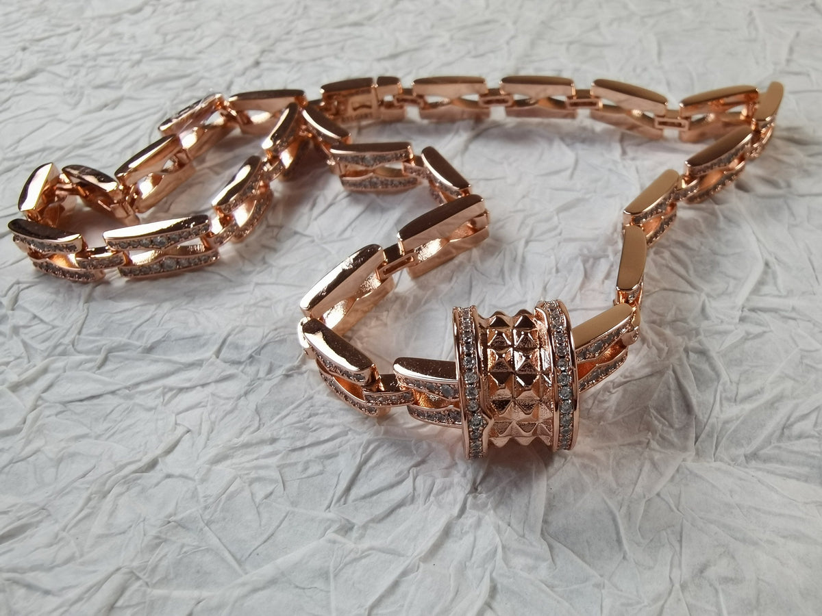 B.zero1 Diamonds Chain Link Necklace - 18K Gold