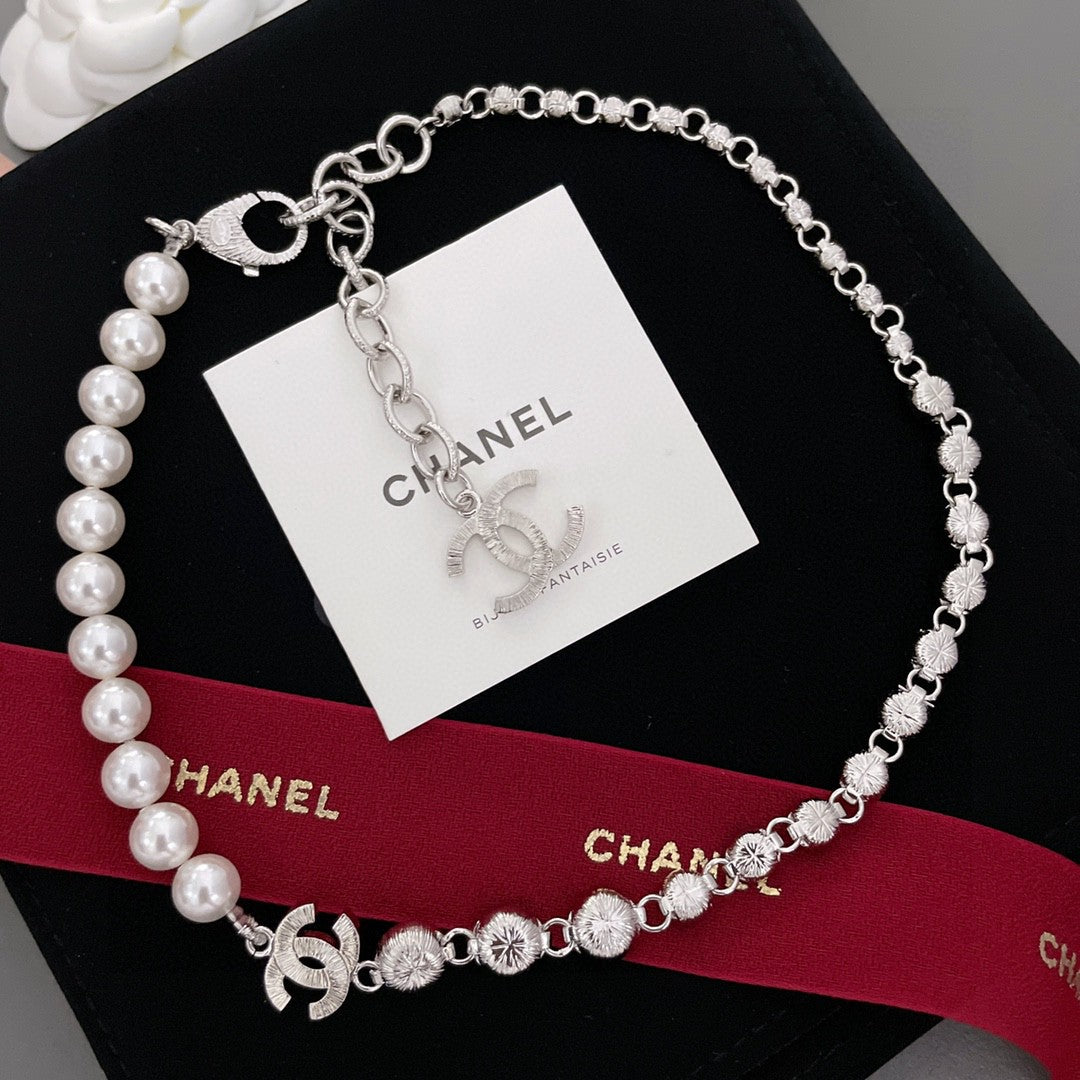 Chanel Pearls Crystal Necklace