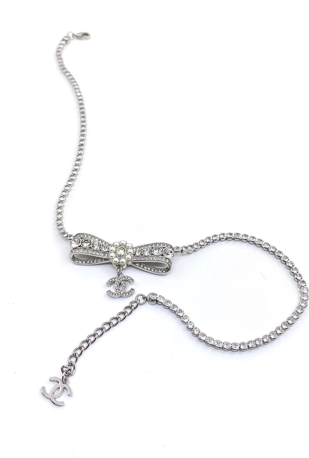 Chanel Diamonds Bow Tie Necklace