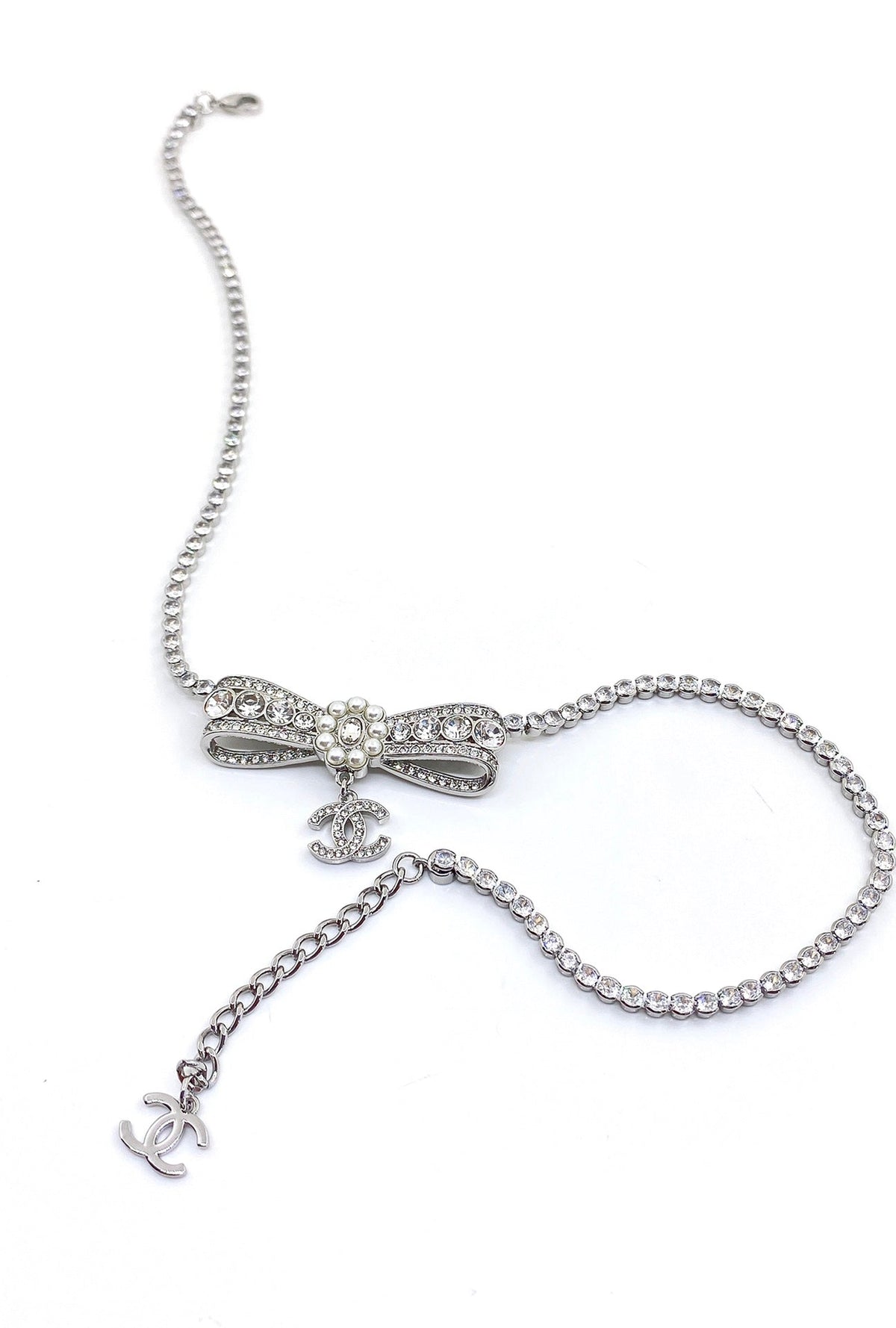 Chanel Diamonds Bow Tie Necklace
