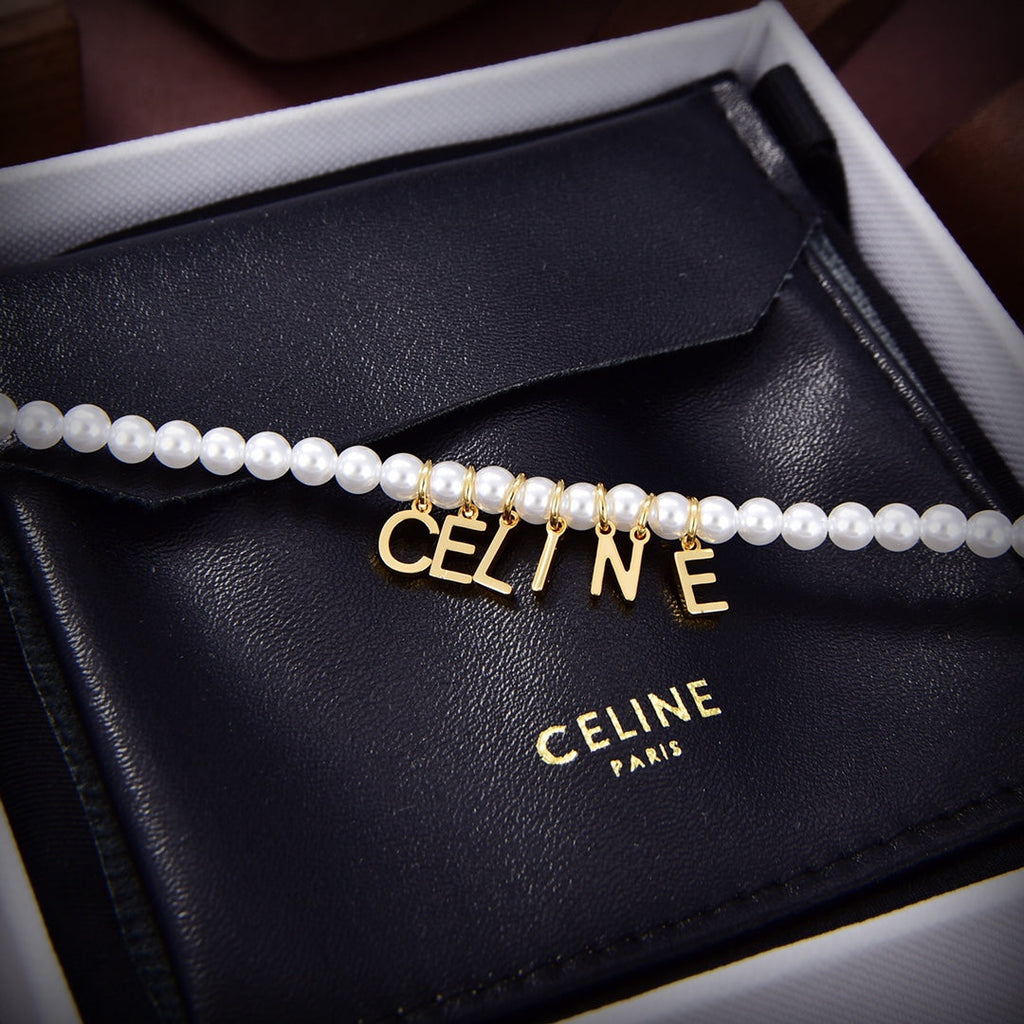 Celine Triomphe Paris Pearl Necklace