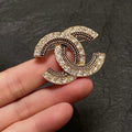 Chanel Diamond Gold Brooch