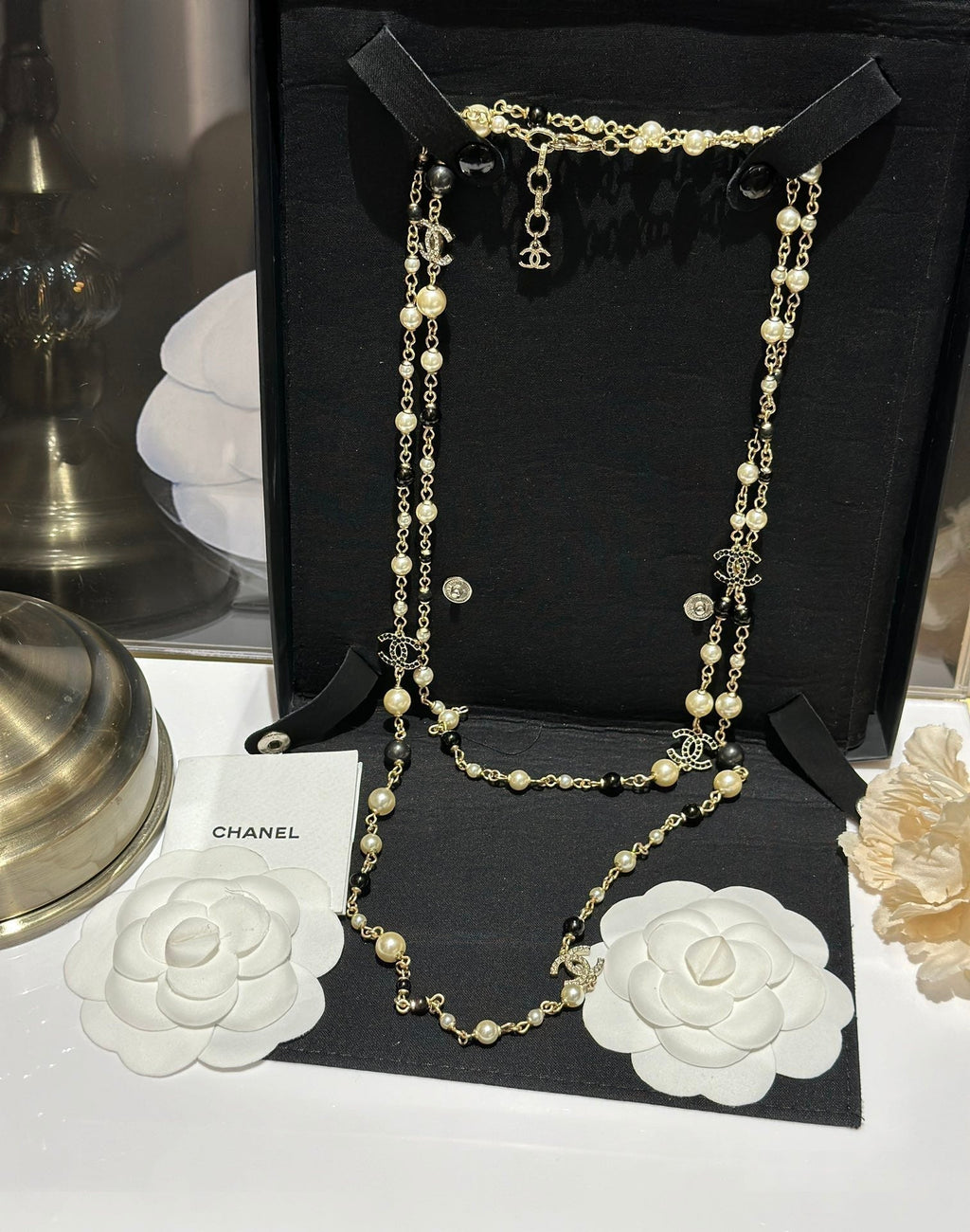 Chanel 24S Long Pearl Necklace