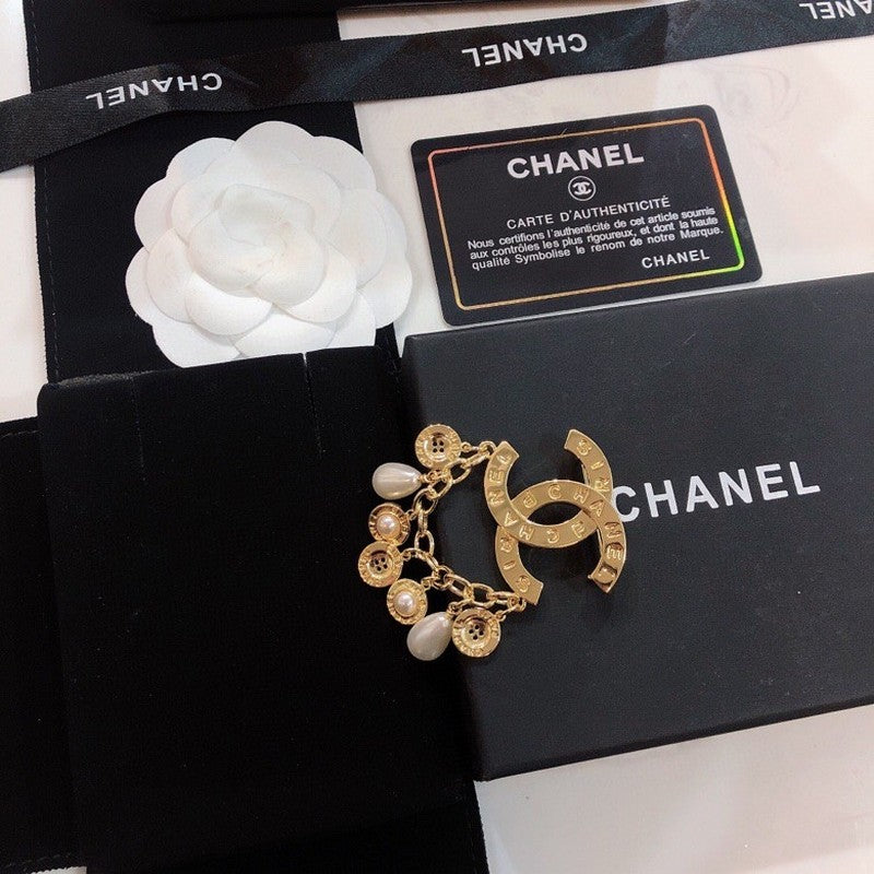 Chanel Pearl Pendant Brooch