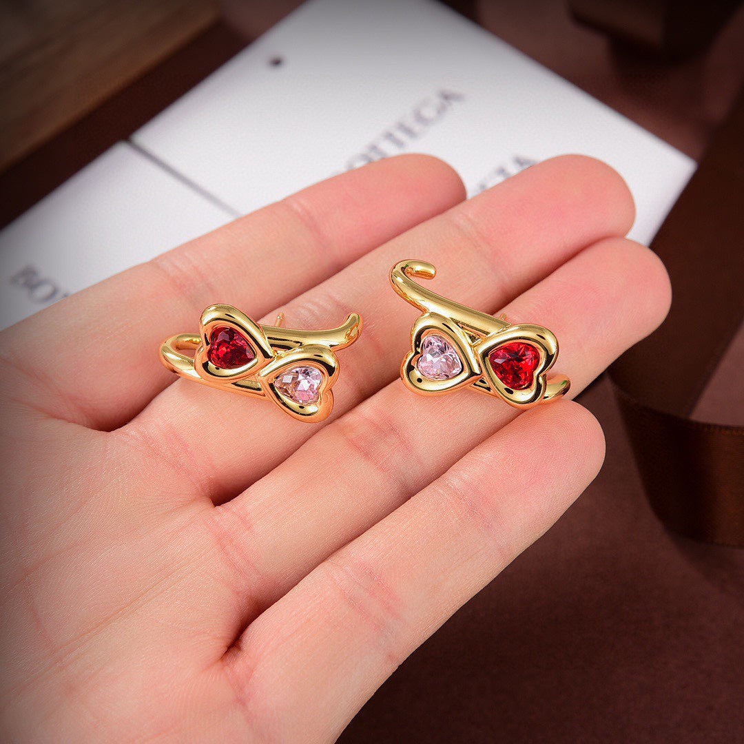 Bvlgari Crystal Earrings - 18K Yellow Gold