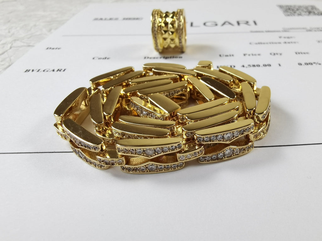 B.zero1 Diamonds Chain Link Necklace - 18K Gold