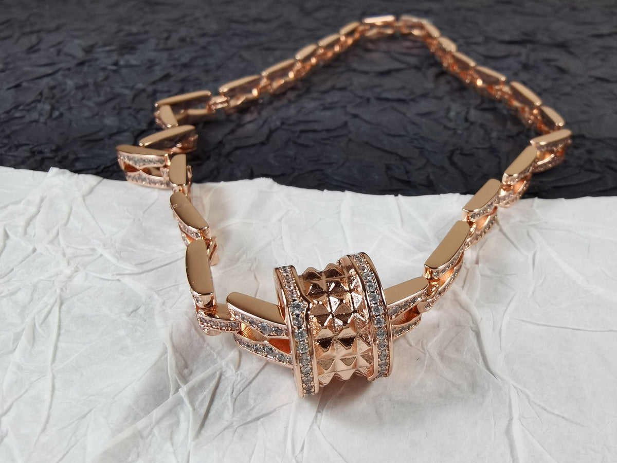 B.zero1 Diamonds Chain Link Necklace - 18K Gold