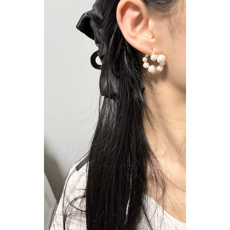 Celine Pearl Earrings - 18K Yellow Gold