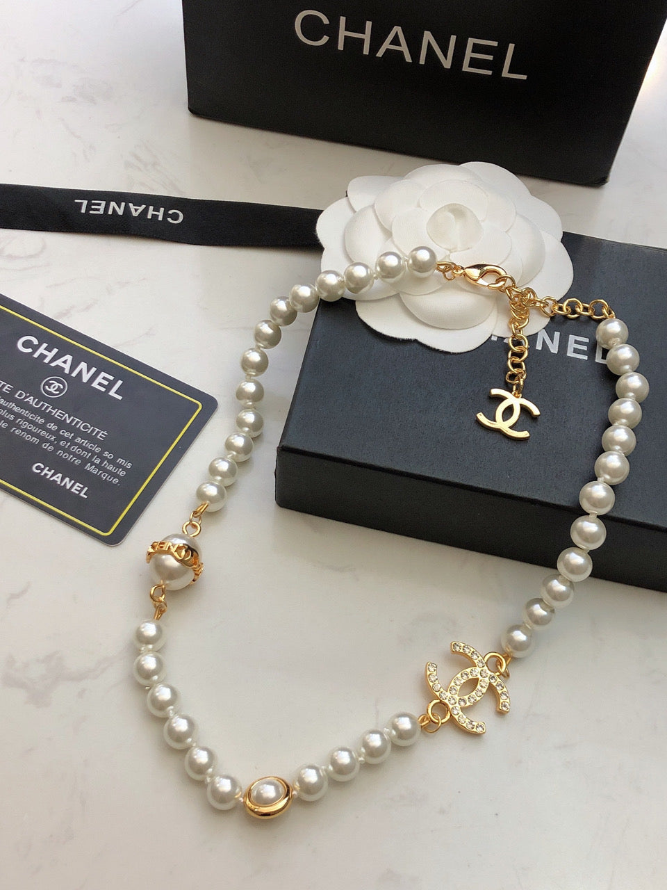 Chanel Pearl Chain Necklace