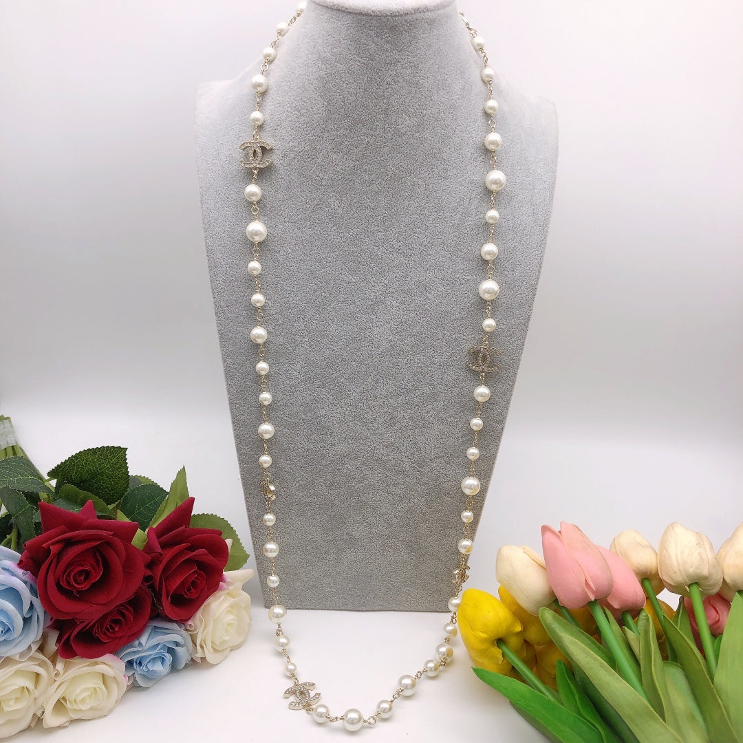 Chanel Long Pearl Necklace