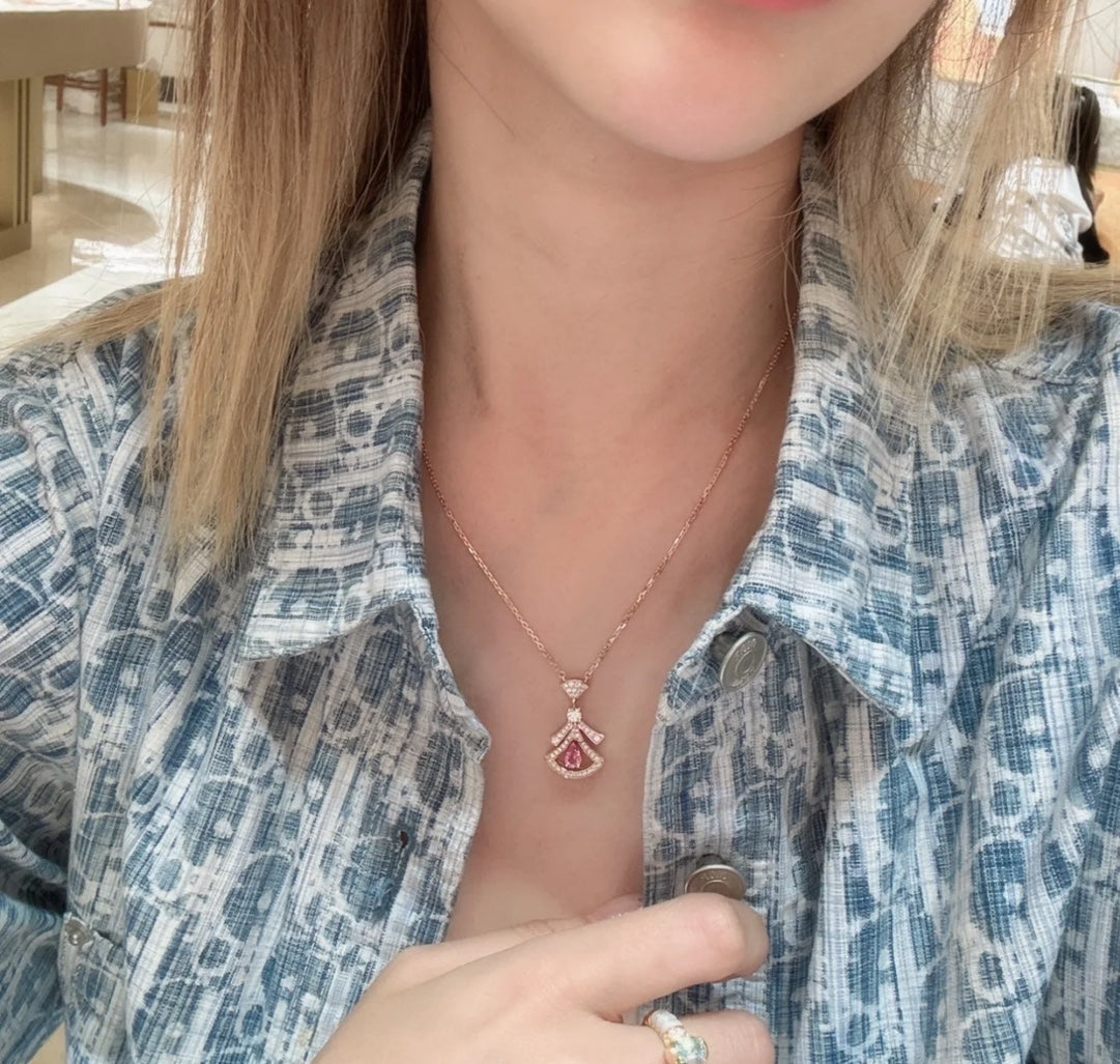 Bvlgari Dream Moissanite Necklace - 18K Gold