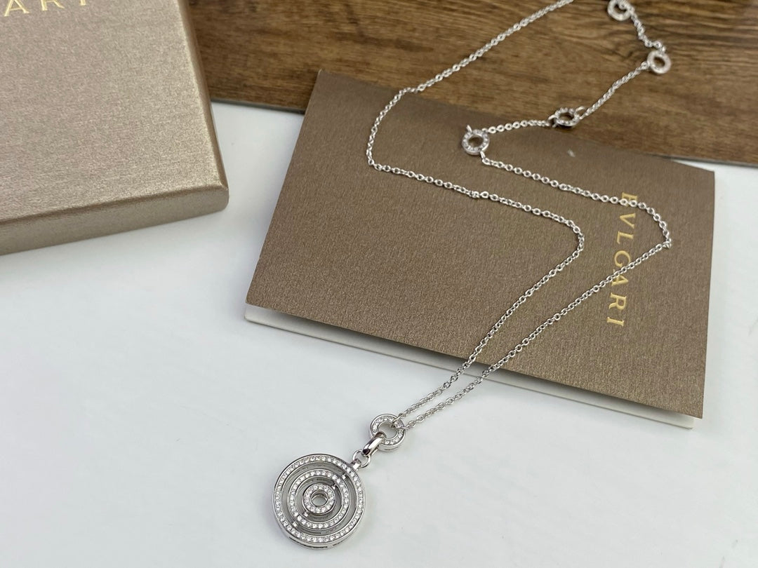 Bvlgari Cerchi Astrale Moissanite Necklace - 18K Gold