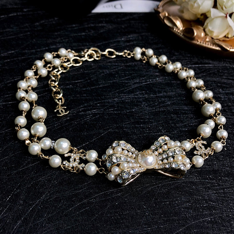 Chanel Bow Choker Necklace