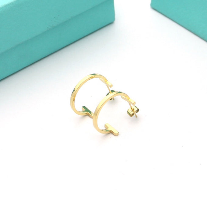 Tiffany Hoop Earrings - 18K Gold