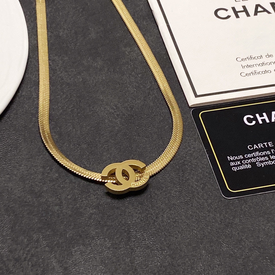 Chanel Gold Chain Choker Necklace