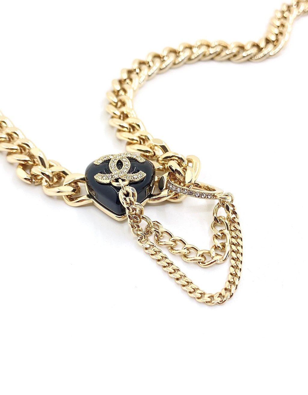 Chanel Black Choker Necklace