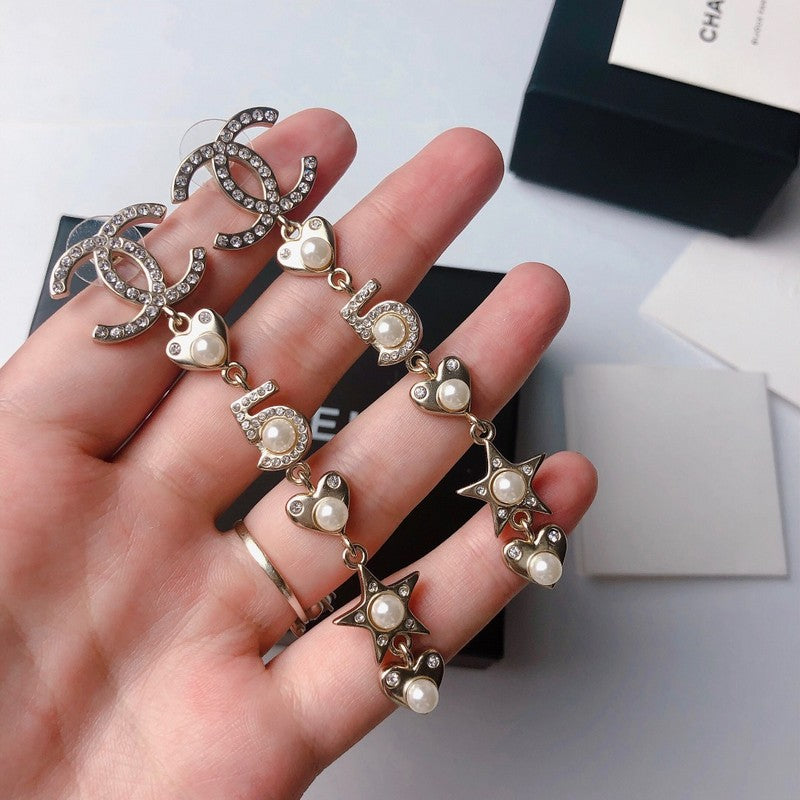 Chanel No.5 Long Earrings - 18K Yellow Gold