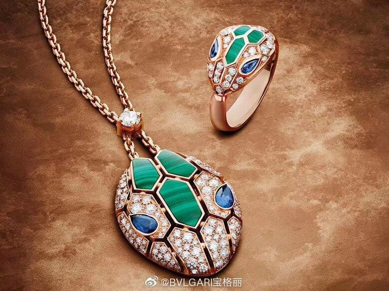 Bvlgari Serpenti Malachite Necklace - 18K Gold
