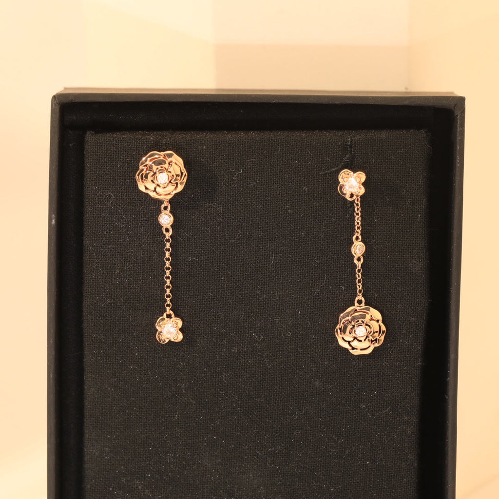 Chanel Camellia Earrings - 18K Rose Gold