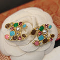 Chanel Multi-Color Crystal Earrings - 18K Yellow Gold