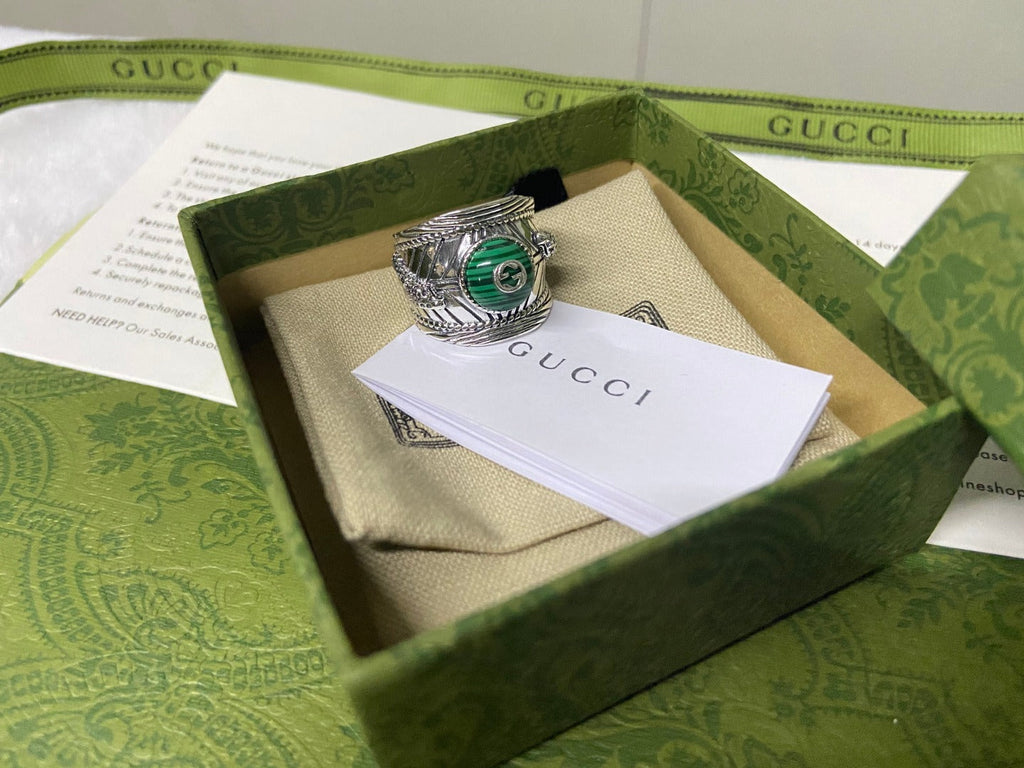 Gucci Double G Garden Snake Interlocking G Ring