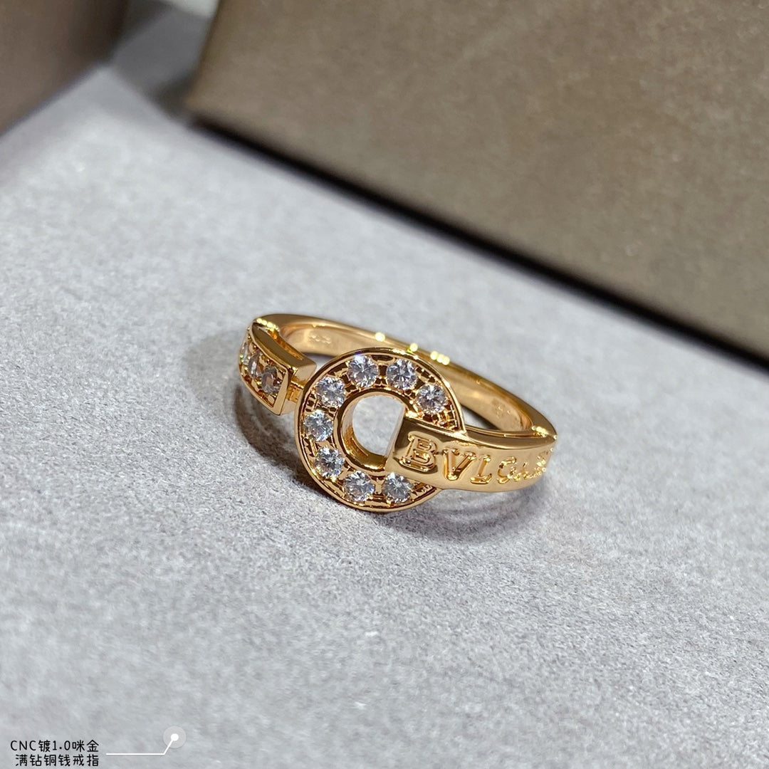 Bvlgari Moissanite Ring - 18K Rose Gold