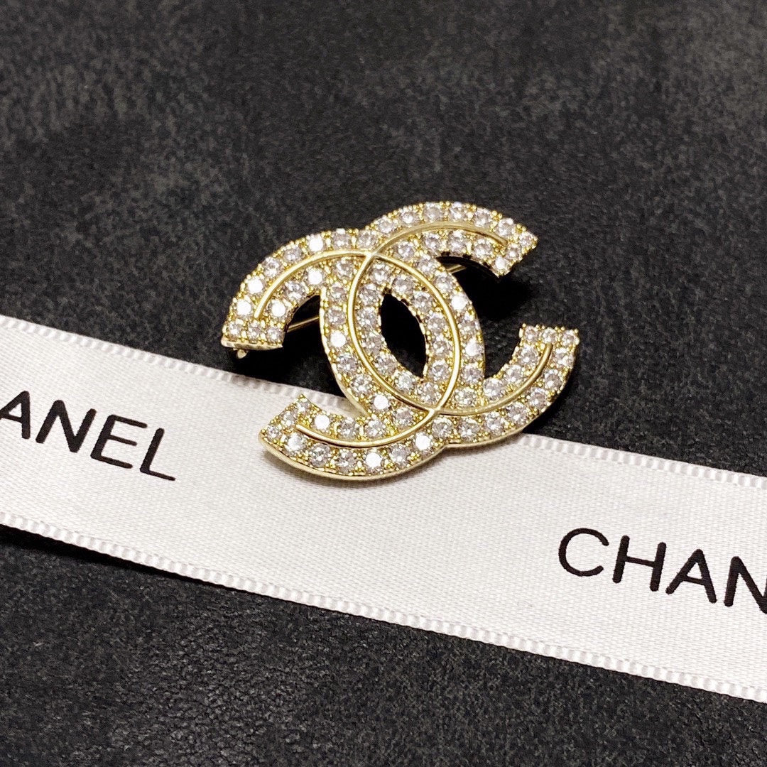 Chanel Diamond Brooch Set
