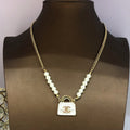 Chanel Pearls Bag Pendant Necklace