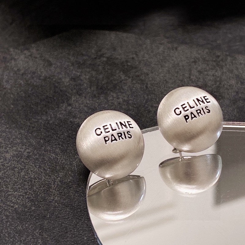 Celine Round Earrings - 18K Gold