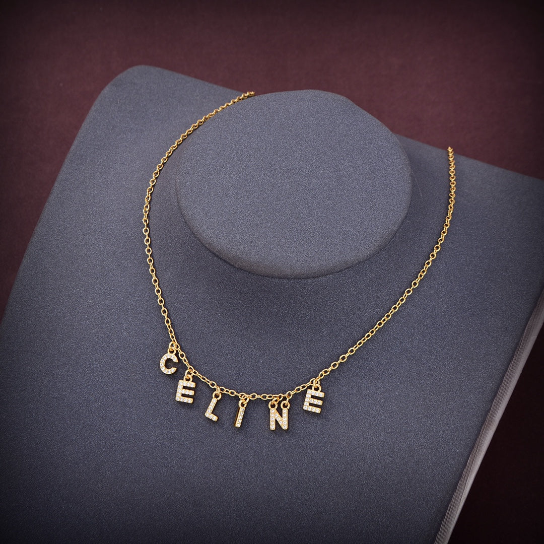 Celine Triomphe Paris Strass Crystal Necklace