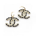 Chanel Leather Earrings - 18K Yellow Gold