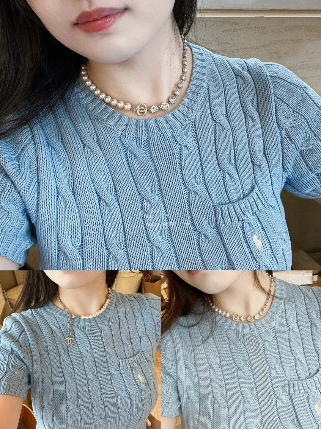 Chanel Pearls Crystal Necklace