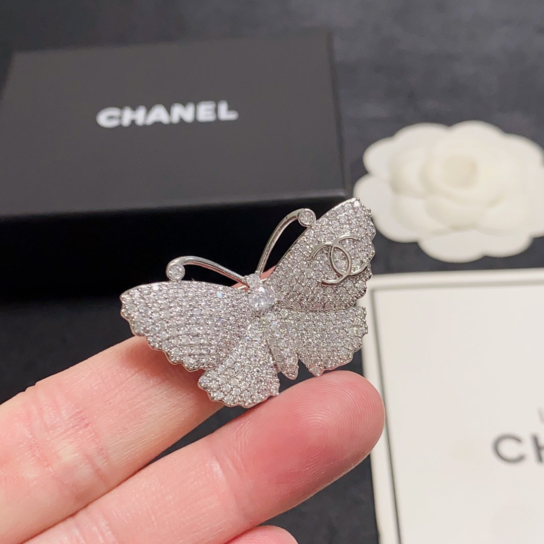 Chanel Butterfly Diamond Brooch