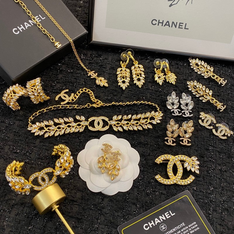 Chanel Flower Crystal Necklace