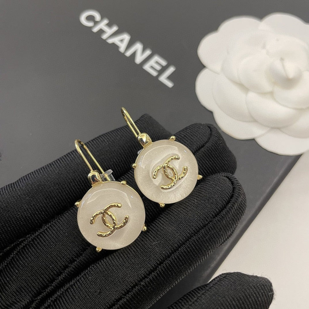 Chanel Crystal Earrings - 18K Yellow Gold