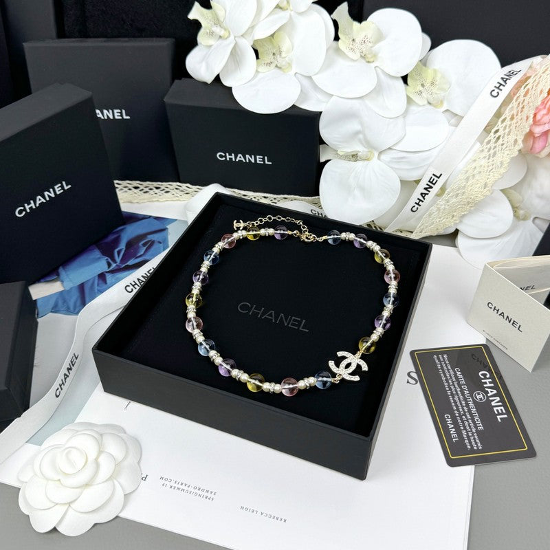 Chanel 26C Color Crystal Necklace