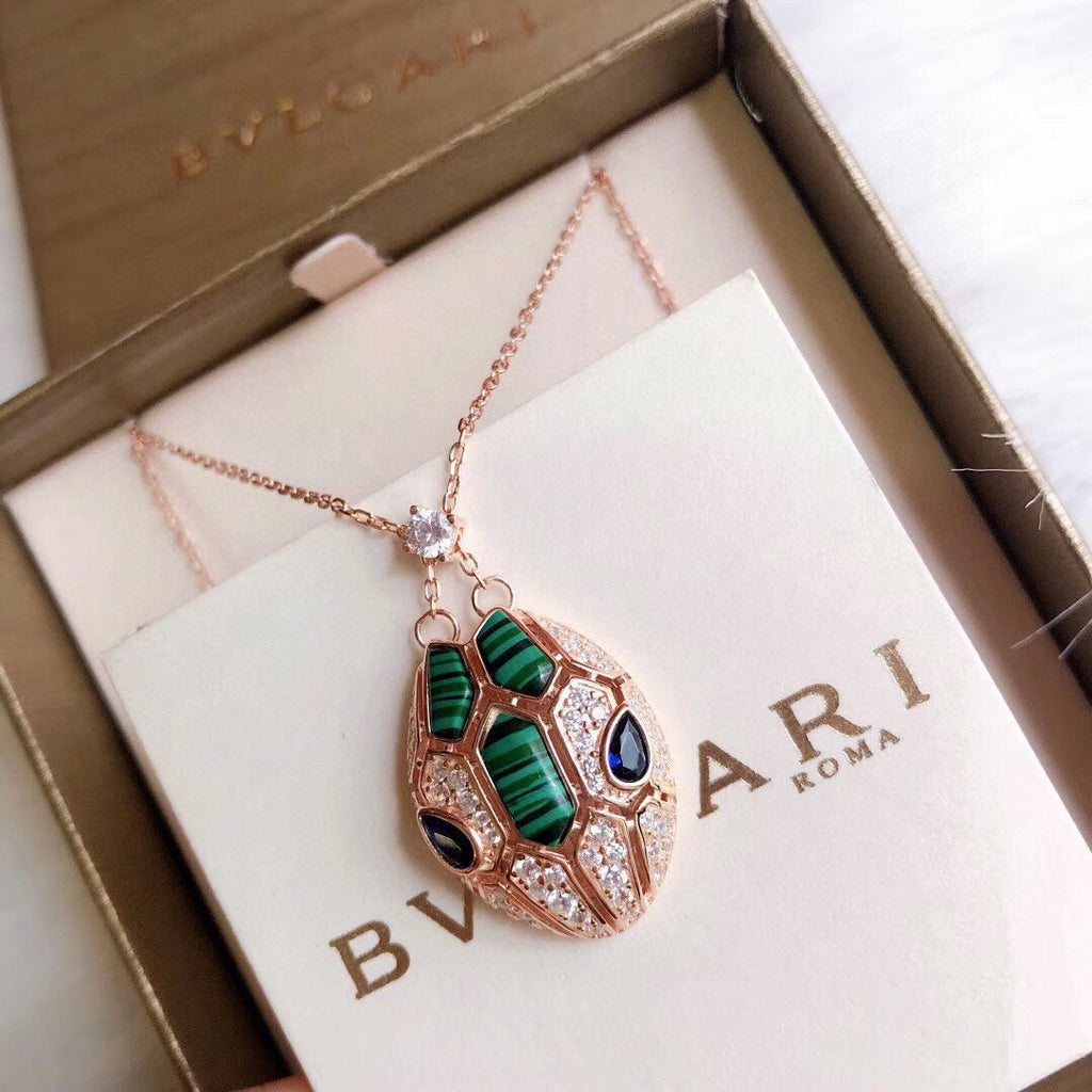 Bvlgari Serpenti Malachite Necklace - 18K Gold