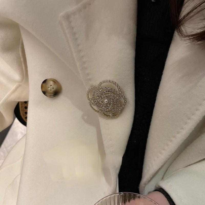 Chanel Camellia Pearl Brooch