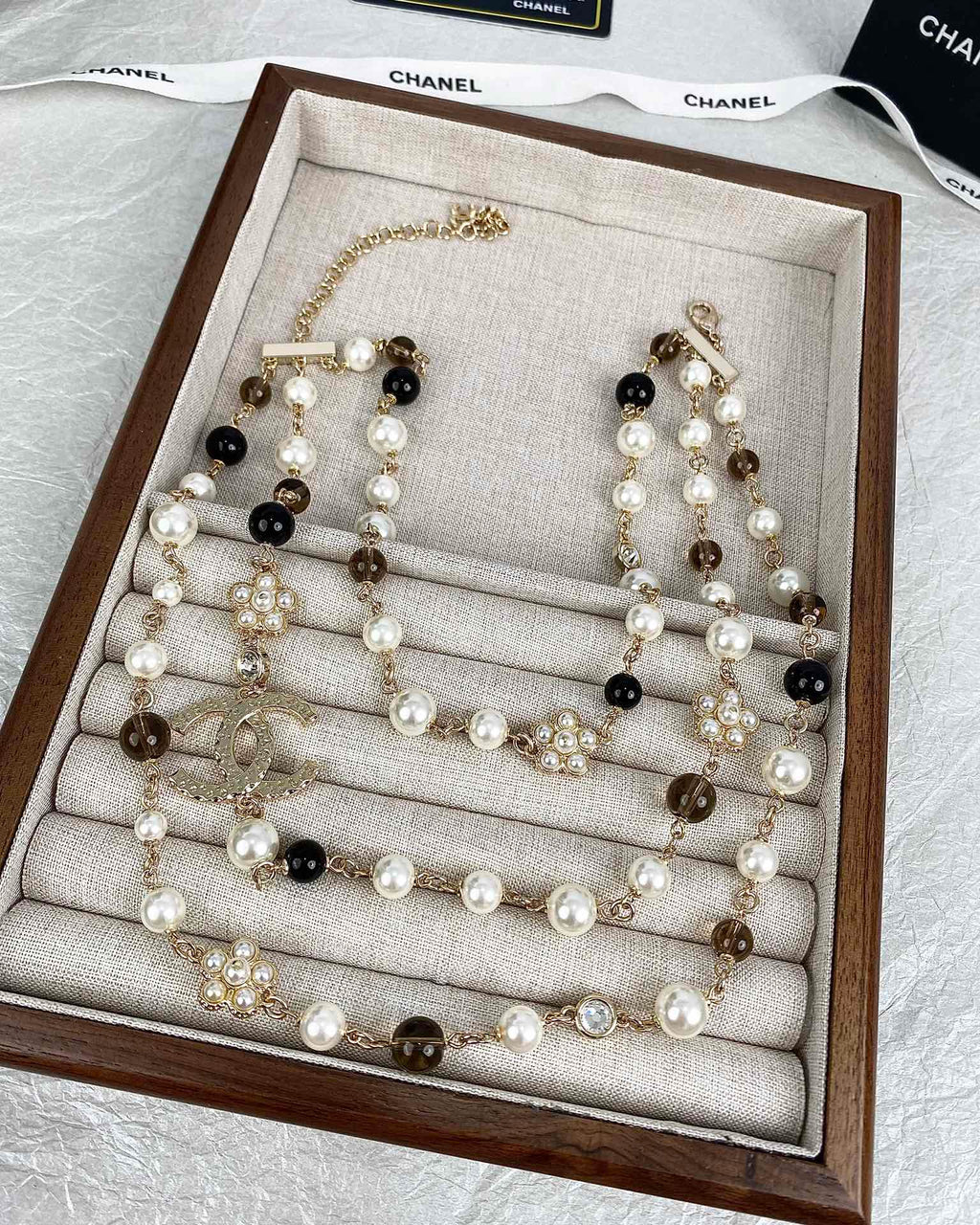 Chanel 24B Long Pearl Necklace
