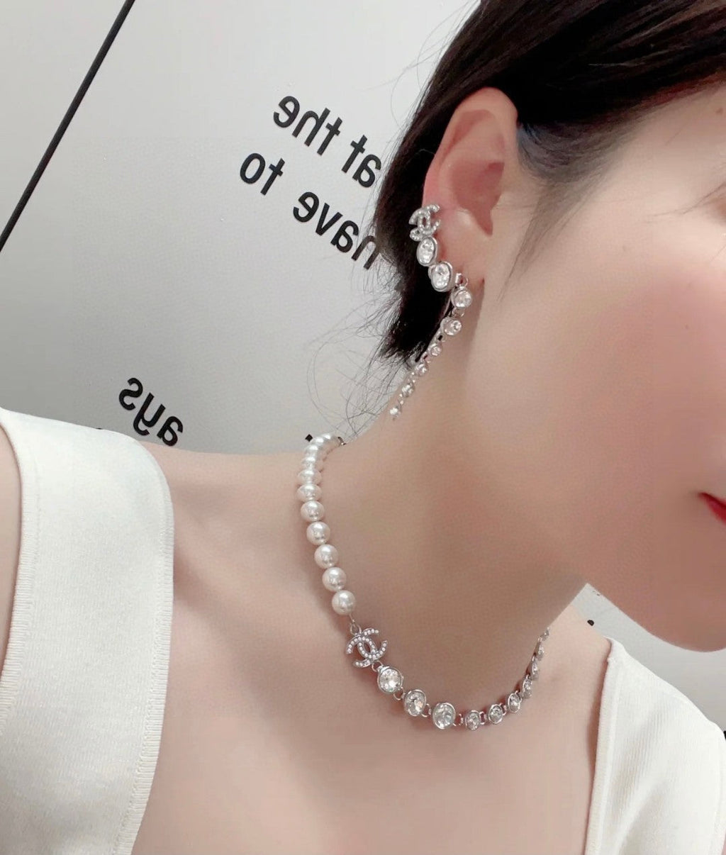 Chanel Pearls Crystal Necklace